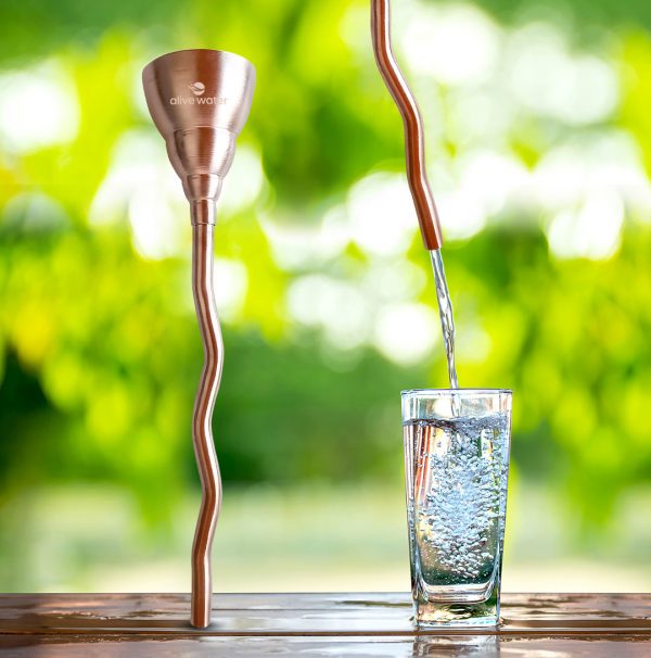 Alive Water Vortex Funnel filling up a glass with water