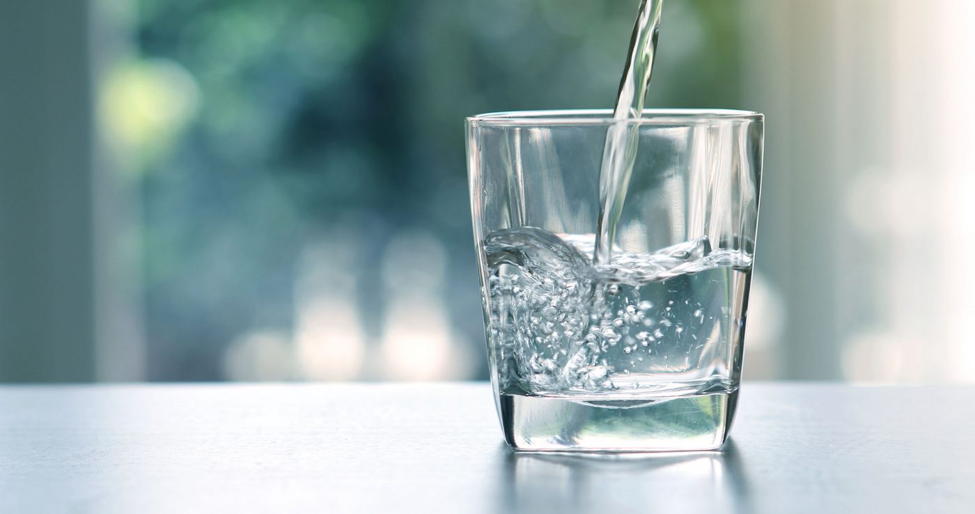 filling up a glass of water