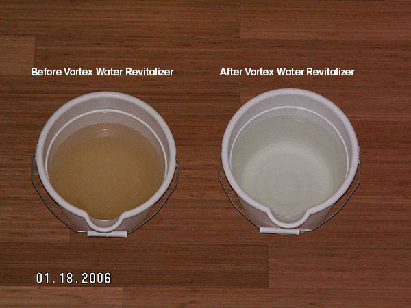 before and after vortex water revitalizer