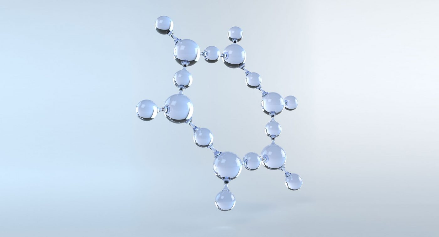 hexagonal molecular structure of structured water 